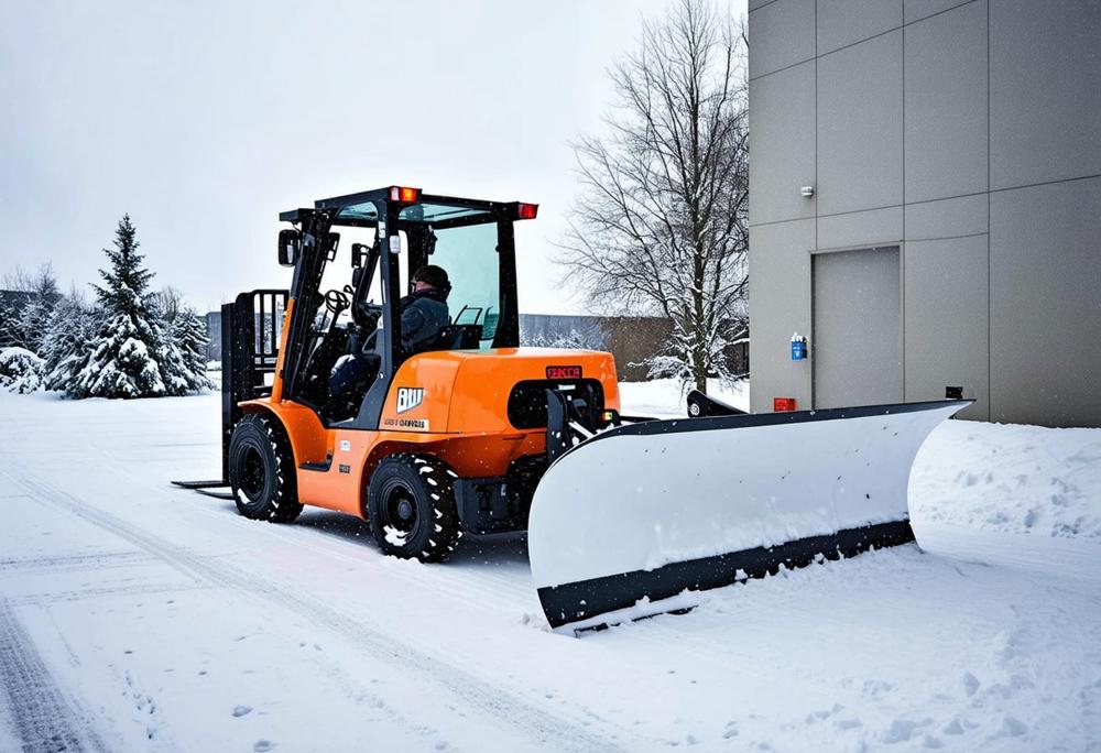 forklift snowplow